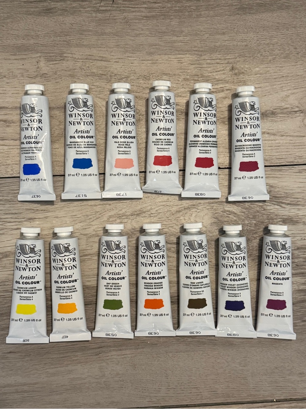 Winsor & Newton Artists’ Oil Paint Lot 13 Tubes 37ml Mixed